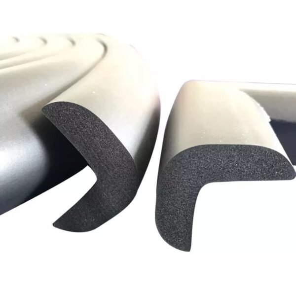 Vee Seven Premium Baby Safety Edge Guard & Corner Guards Kit - Extra Thick 3.5cm x 1.2cm - 4 Meter Roll with 8 Pre-Taped Corners - Black Color | Food-Graded | Shock Absorbing - Babyproof Your Home Safely!"