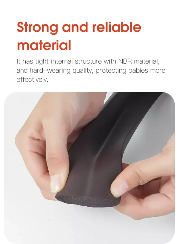 Vee Seven Premium Baby Safety Edge Guard & Corner Guards Kit - Extra Thick 3.5cm x 1.2cm - 4 Meter Roll with 8 Pre-Taped Corners - Black Color | Food-Graded | Shock Absorbing - Babyproof Your Home Safely!"