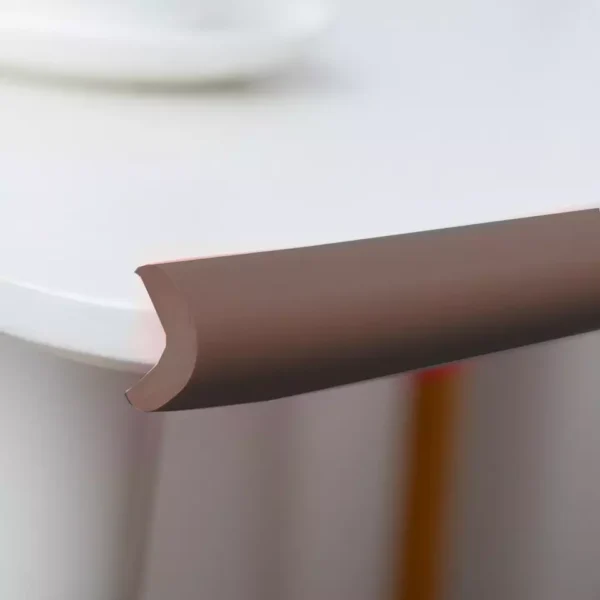 Vee Seven Premium Baby Safety Edge Guard - 2 Meter Brown Color  - Bumpy- Shock Absorbing, Food-Graded Protection with Style
