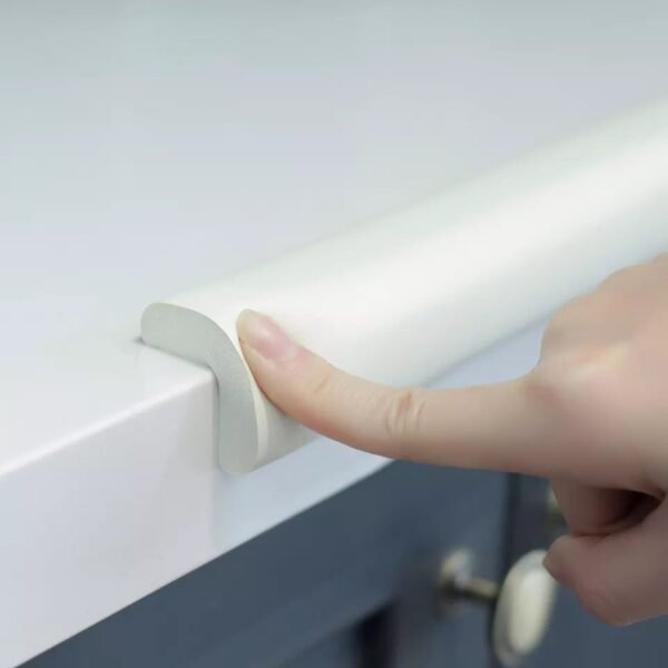 Vee Seven Premium Baby Safety Edge Guard - 2 Meter White Color  - Extra Bumpy 3.5cm x 1.2cm Thickness - Shock Absorbing, Food-Graded Protection with Style