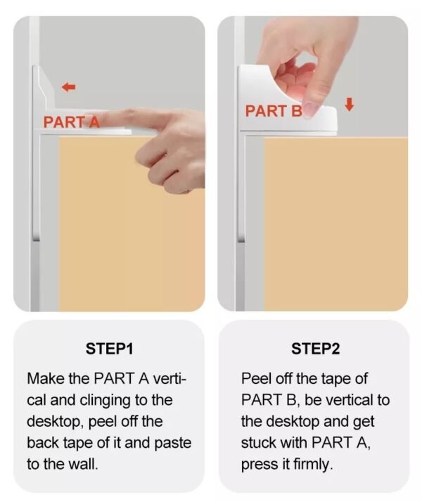 Vee Seven Premium Baby Safety Furniture Anti-Tip Wall Holder 2-Piece Set - Dubai's Trusted Baby Proofing Solution - Pre-Taped with 3M Adhesive"