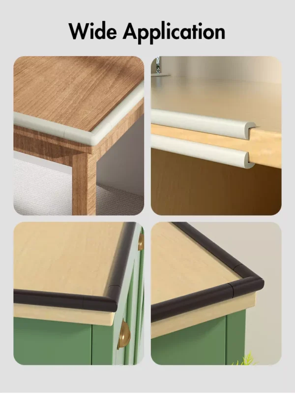 Vee Seven Premium Baby Safety Edge Guard - 2 Meter Brown Color  - Bumpy- Shock Absorbing, Food-Graded Protection with Style
