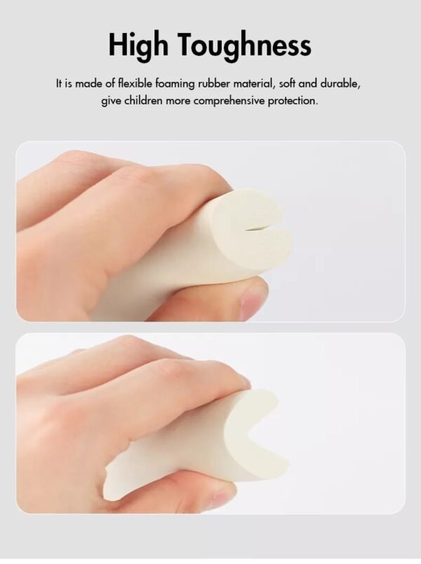 Vee Seven Child Protective Edge Guard & Corner Guards Kit - Extra Thick 3.5cm x 1.2cm - 4 Meter Roll with 8 Pre-Taped Corners - White Color | Food-Graded | Shock Absorbing - Babyproof Your Home Safely!"