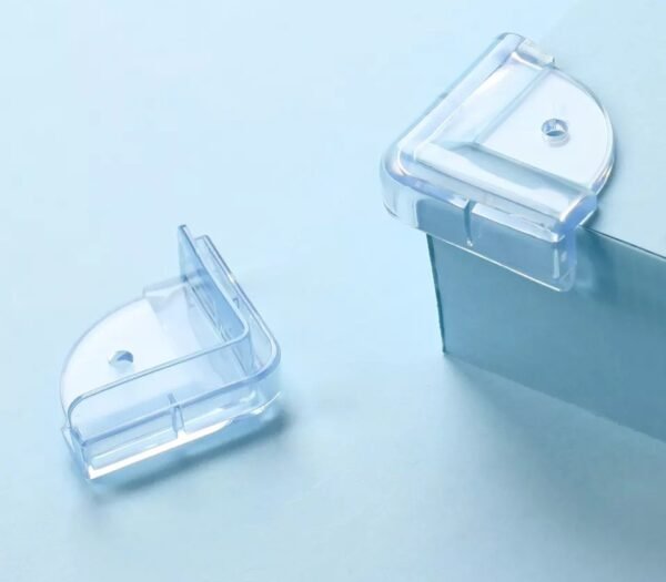 Vee Seven Premium Square Transparent Corner Guard - 4 Pieces - Clear, Sleek Protection with 3M Tape Adhesive for Your Little Ones